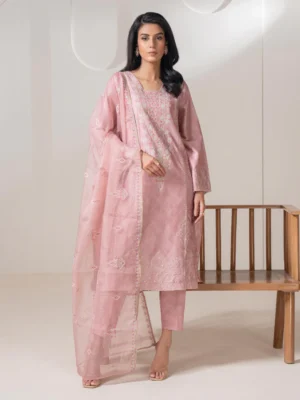 3 Piece Satin Suit-Embroidered